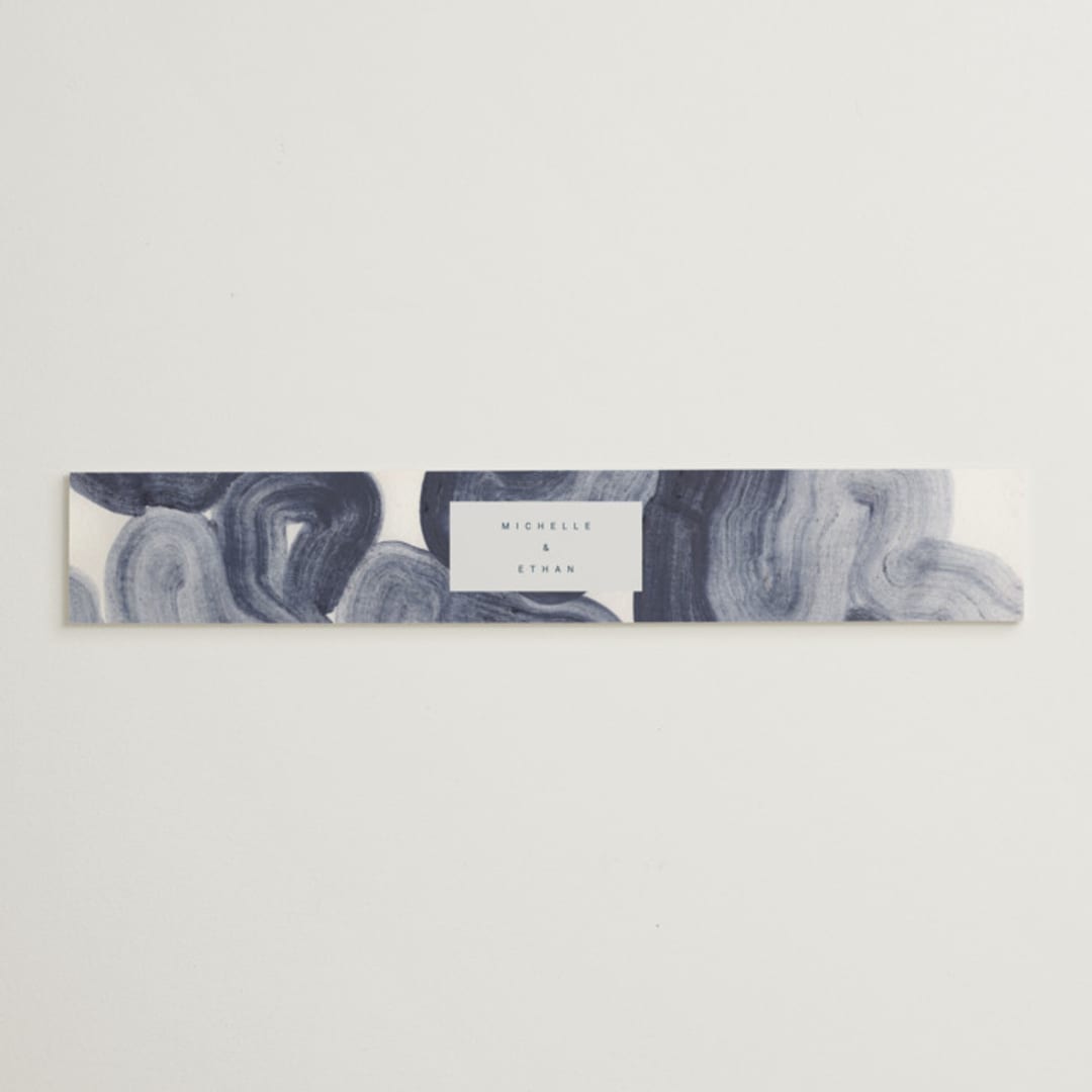 "meanders" - Belly Bands in Ocean by Sumak Studio - Assembled with Invitation