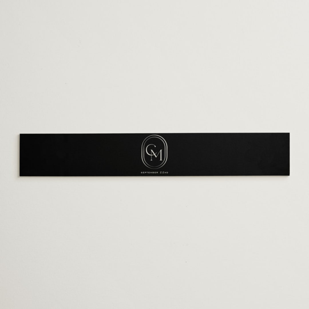 "Modern Monogram" - Belly Bands in Latte by Jackie Crawford - Assembled with Invitation