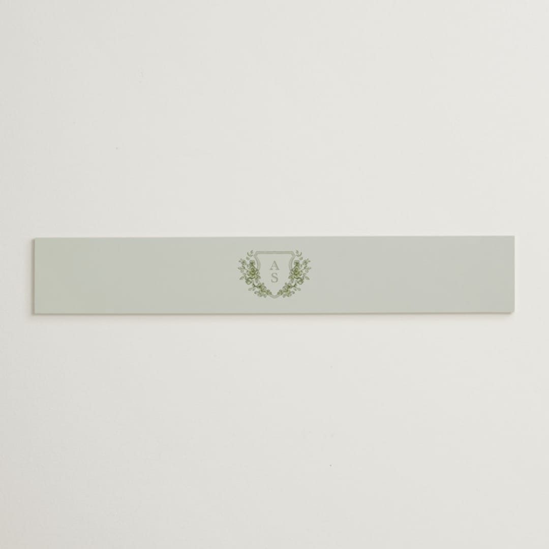 "watercolor flowers crest" - Belly Bands in Moss by Cass Loh - Assembled with Invitation