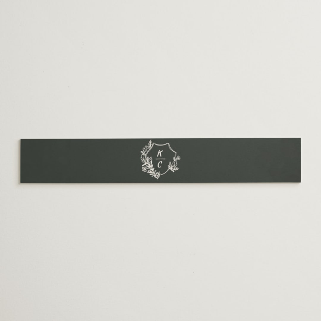 "Botanical Crest" - Belly Bands in Ink by Kelly Watkins - Assembled with Invitation