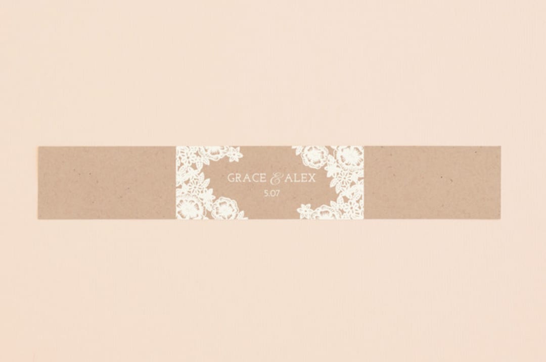 "Lace and Kraft" - Belly Bands in Kraft by Katharine Watson - Assembled with Invitation