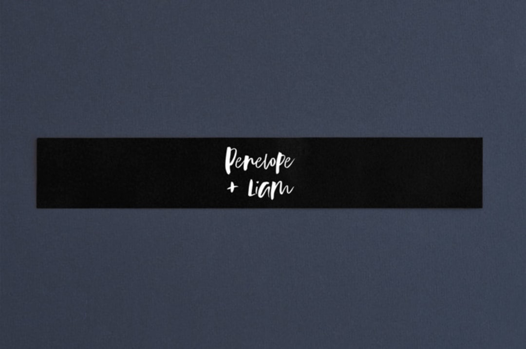 "Love Actually" - Belly Bands in Onyx by Design Lotus - Assembled with Invitation