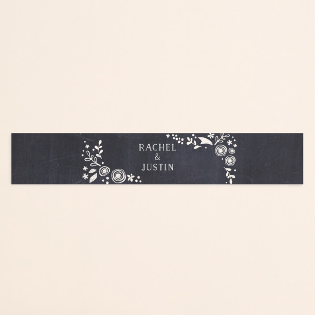 "Alabaster Florals" - Belly Bands in Slate by Jennifer Wick - Assembled with Invitation