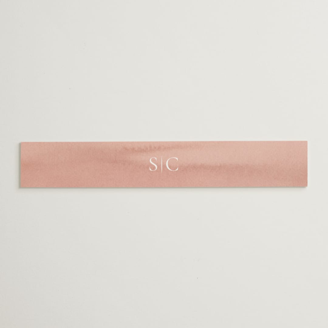 "Summer Garden" - Belly Bands in Garden Rose by Wildfield Paper Co - Assembled with Invitation