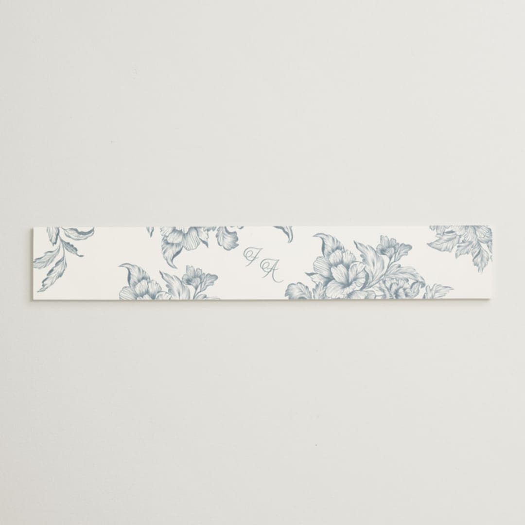 "Wreath In Bloom" - Belly Bands in Lake by Leah Bisch - Assembled with Invitation