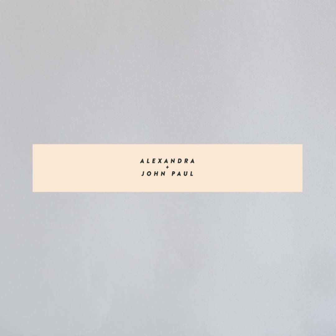 "With Great Joy" - Belly Bands in Peach by Up Up Creative - Assembled with Invitation