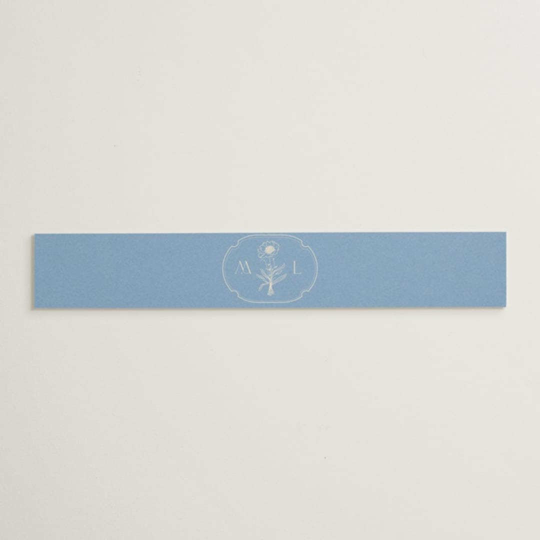 "Flora Arch" - Belly Bands in Cerulean by Baumbirdy - Assembled with Invitation