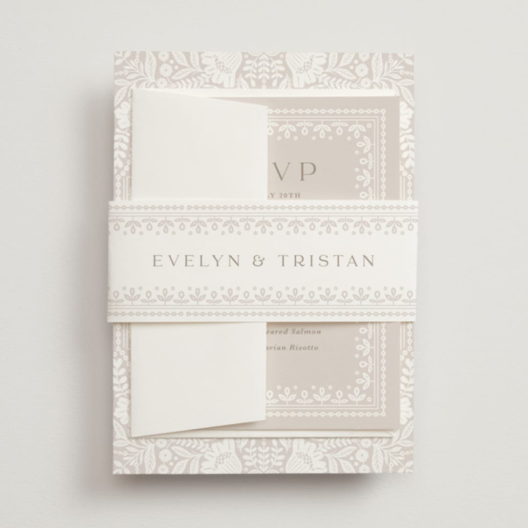 "Lace Trim" - Belly Bands in Cream by Kristen Smith - Assembled