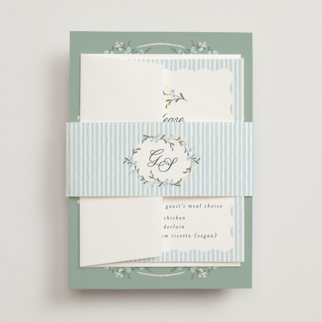 "Trailing Garden" - Belly Bands in Buttermint by Laura Hankins - Front