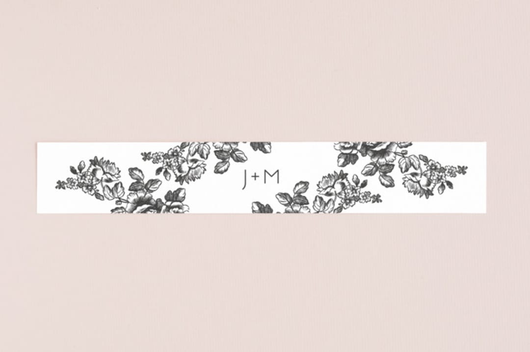 "Chalkboard Flora" - Belly Bands in Chalkboard by Snow and Ivy - Assembled with Invitation