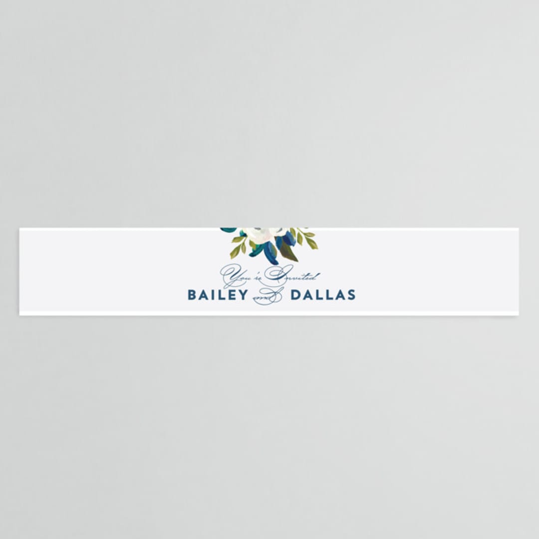 "Our Something Blue" - Belly Bands in Ocean by AK Graphics - Assembled with Invitation