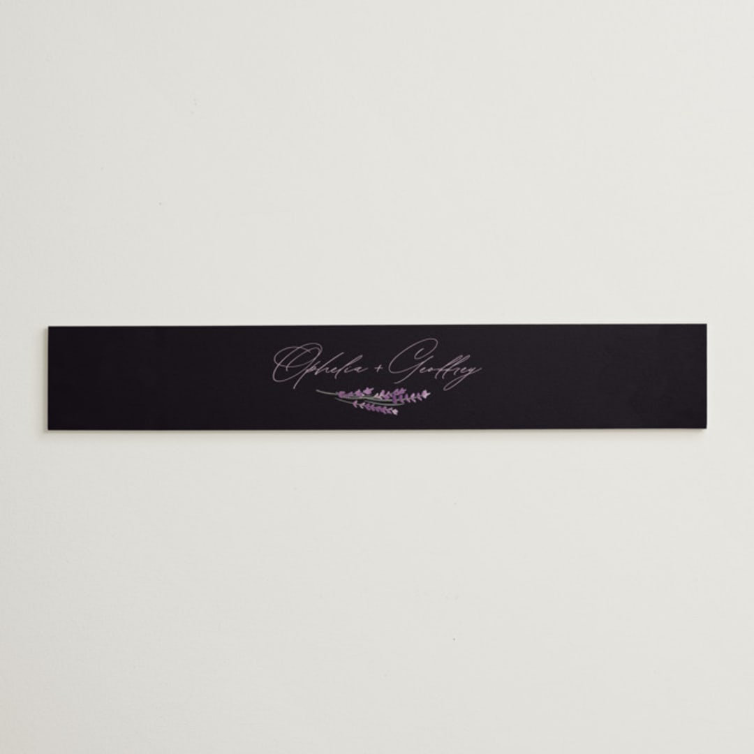 "Romantic Florals" - Belly Bands in Violet by Hooray Creative - Assembled with Invitation