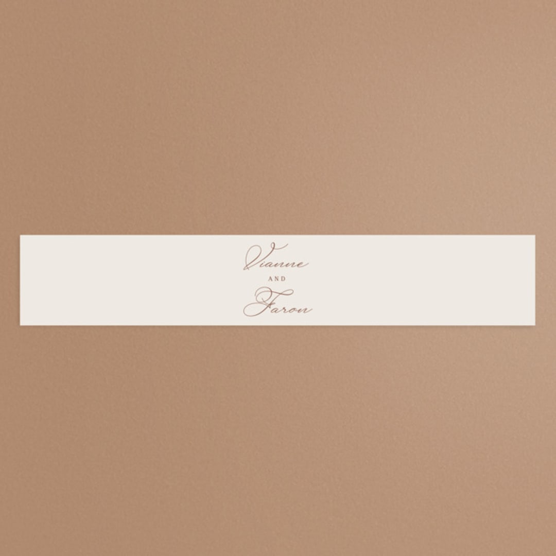 "Delicate Names" - Belly Bands in Buttercream by Jessica Williams - Assembled with Invitation