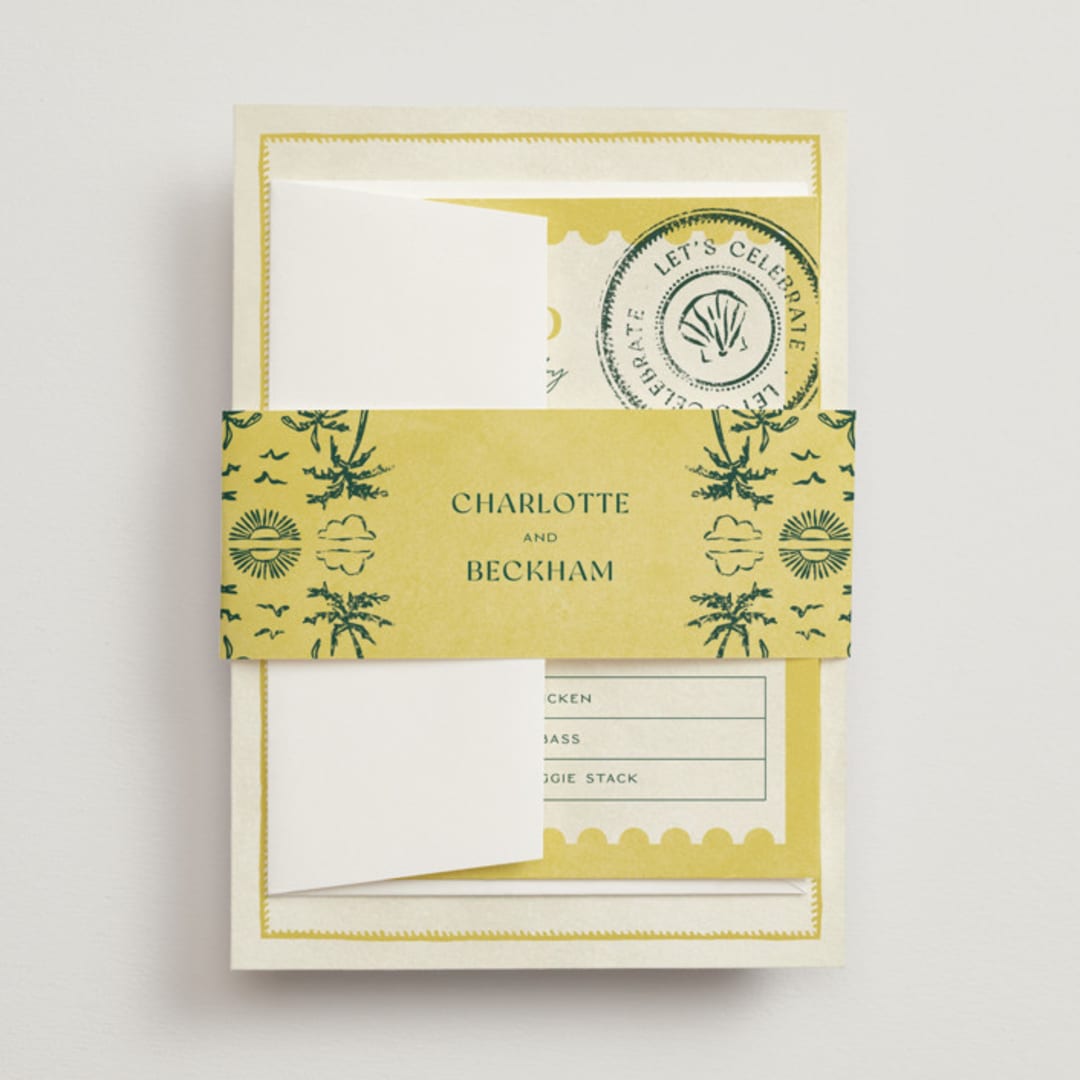 "Coastal Drift" - Belly Bands in Caribbean Citrus by Pixel and Hank - Assembled with Invitation