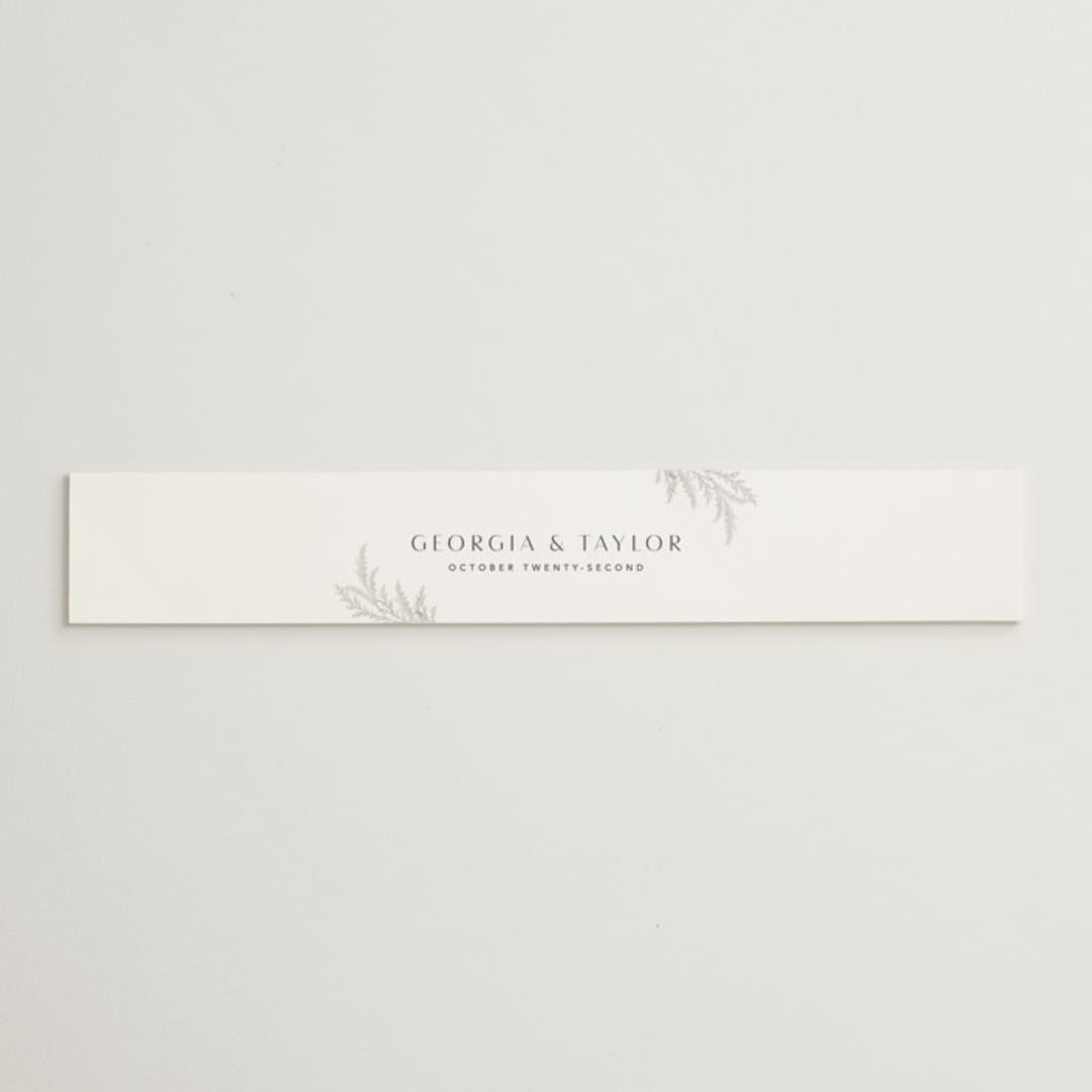"Etched Frame" - Belly Bands in Eggshell by Robert and Stella - Assembled with Invitation