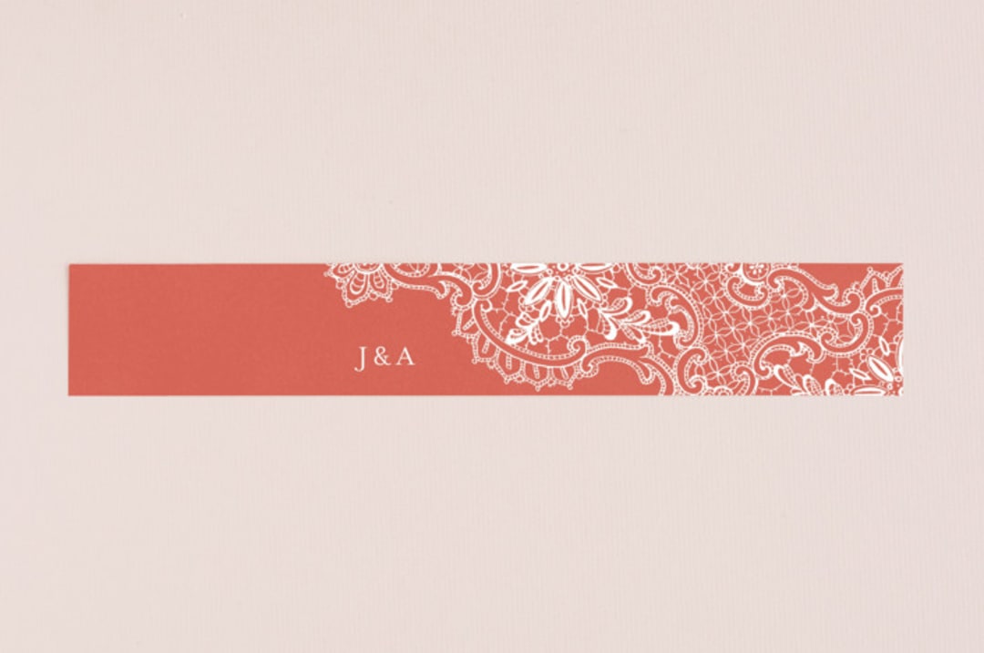 "White Lace" - Belly Bands in Coral Rose by Lauren Chism - Assembled with Invitation