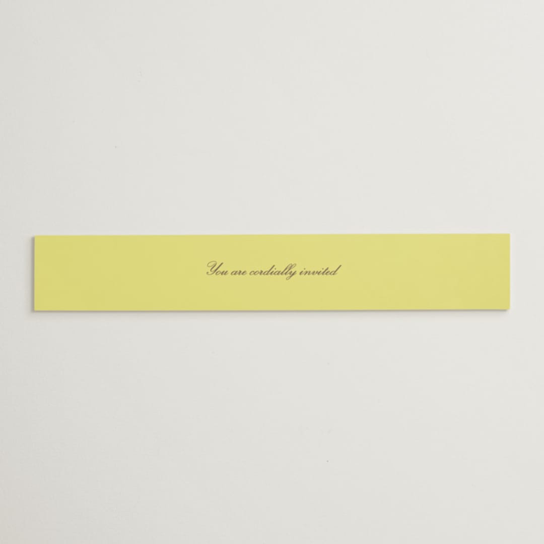 "Campania" - Belly Bands in Limone by Megan Davis - Assembled with Invitation