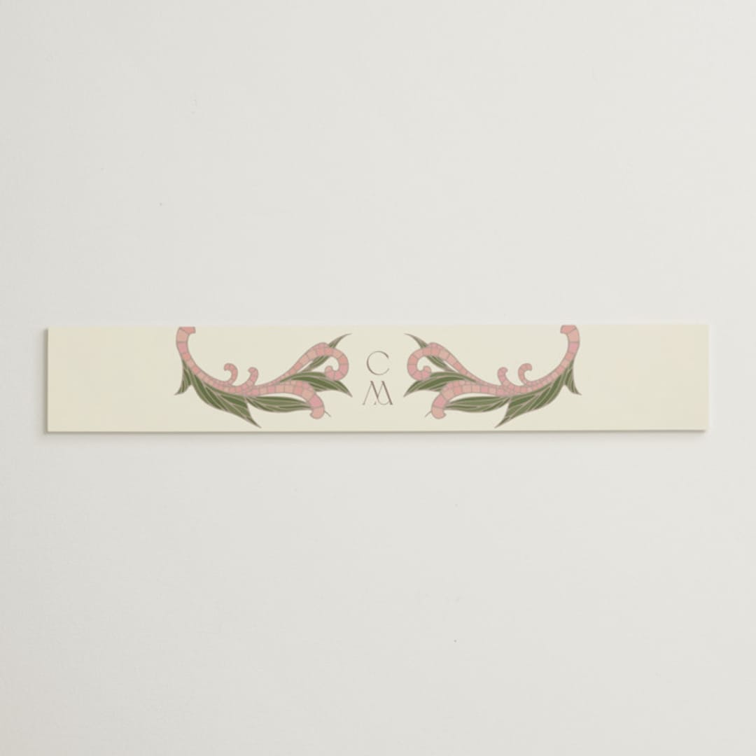 "1081" - Belly Bands in Blush by GeekInk Design - Assembled with Invitation