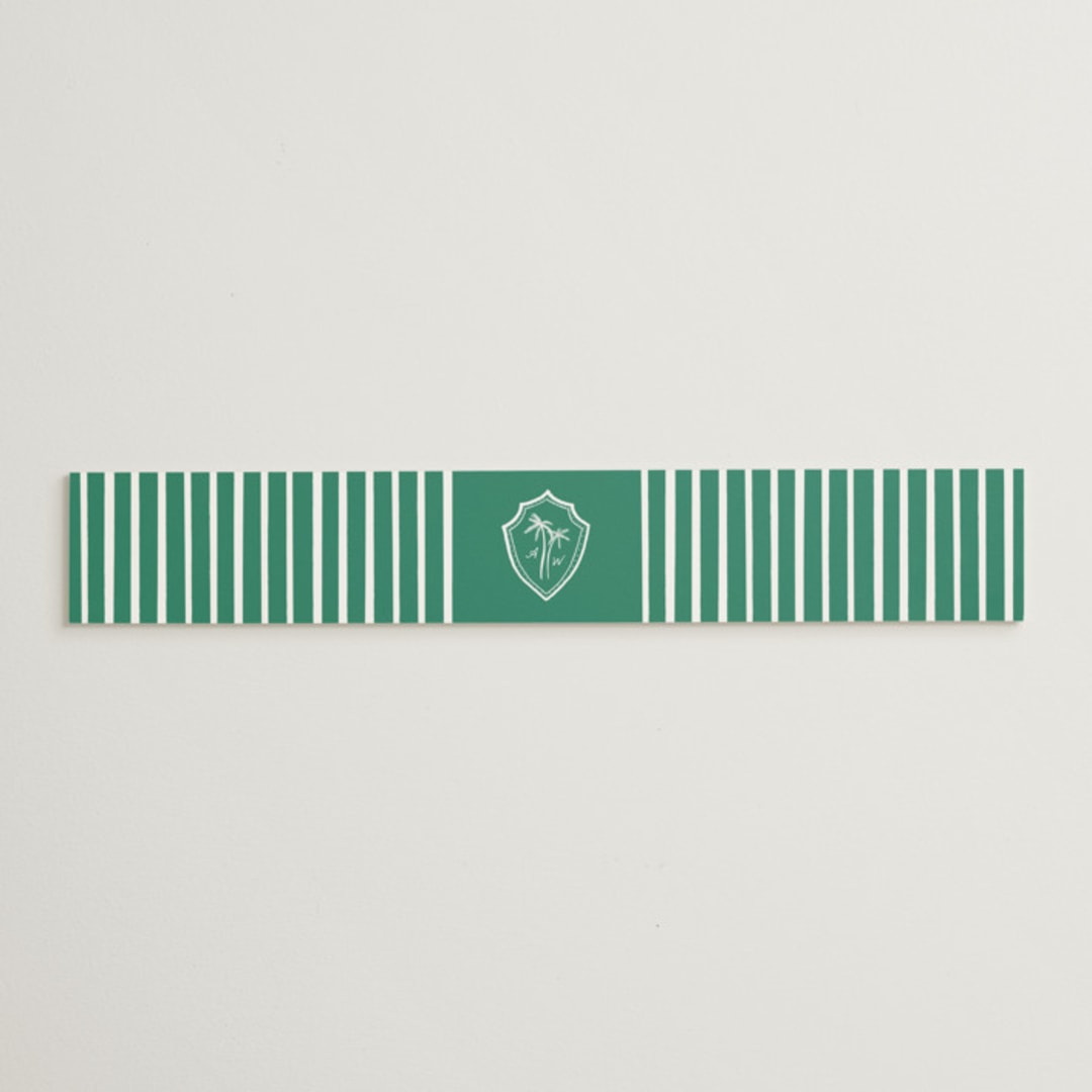 "Palm Tree Crest" - Belly Bands in Palm by Erika Firm - Assembled with Invitation