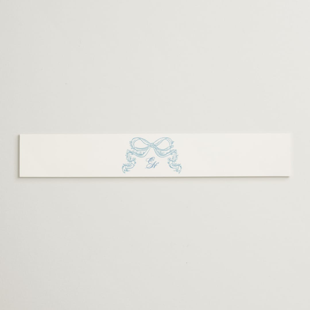 "Royalty" - Belly Bands in Capri by Creo Study - Assembled with Invitation
