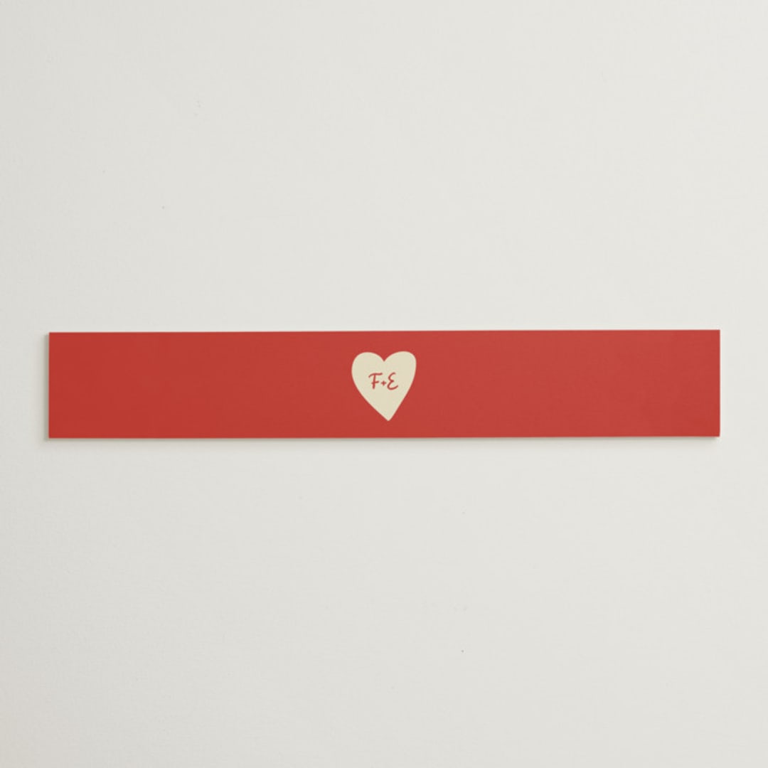 "Big Heart Wedding" - Belly Bands in Cherry by Ani Somi - Assembled with Invitation