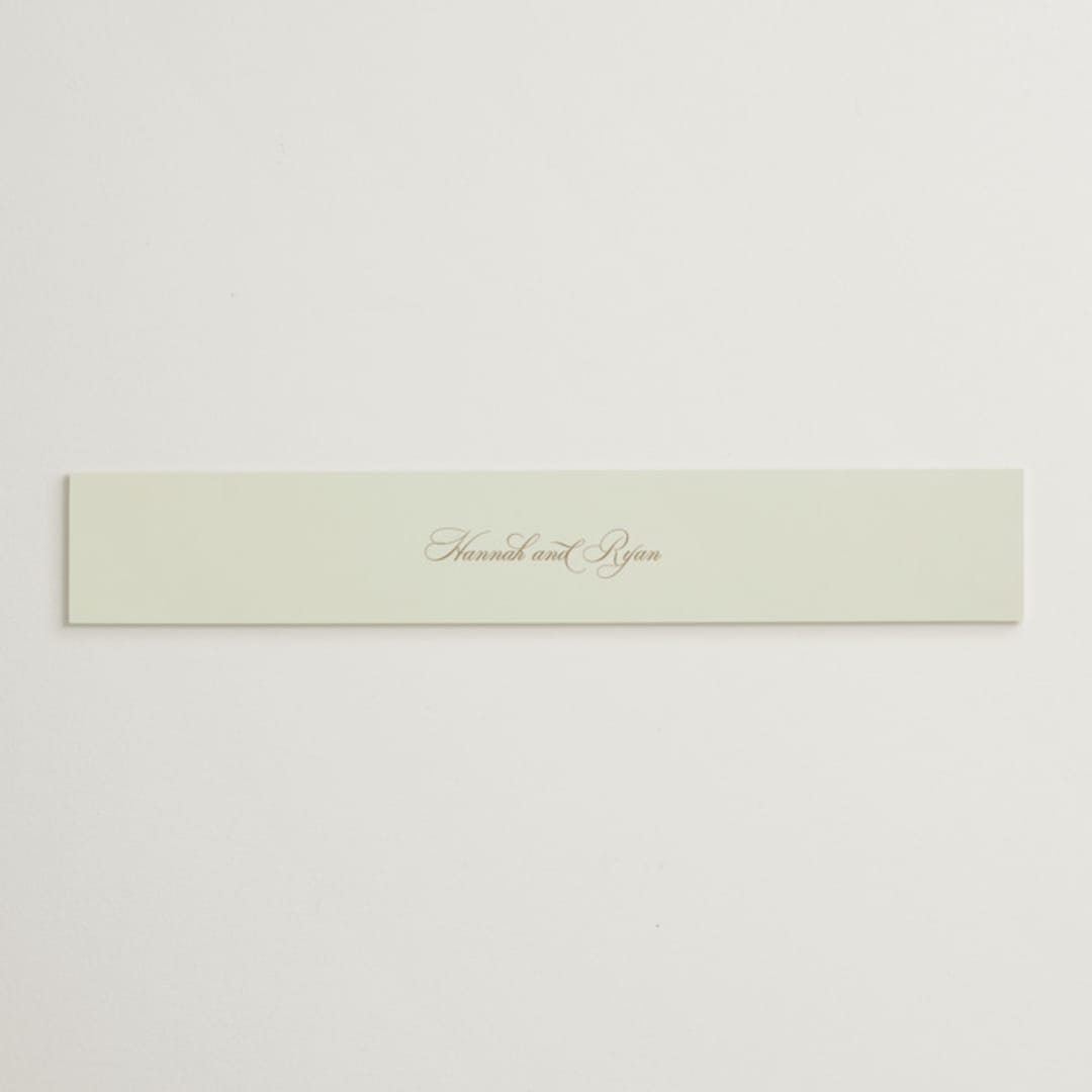 "Avalon" - Belly Bands in Chiffon by Everett Paper Goods - Assembled with Invitation