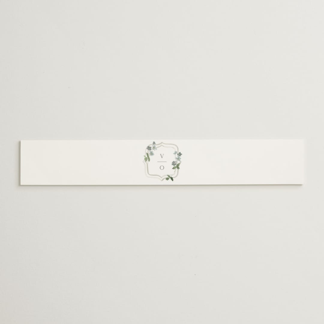 "Wistful" - Belly Bands in Mist by Everett Paper Goods - Assembled with Invitation