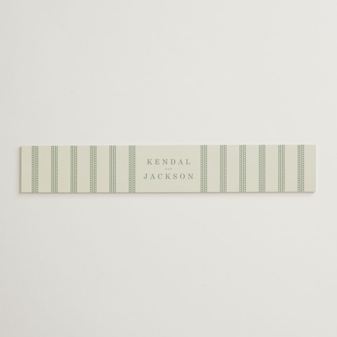 "Framed Floral" - Belly Bands in Mustard by Baumbirdy - Assembled with Invitation