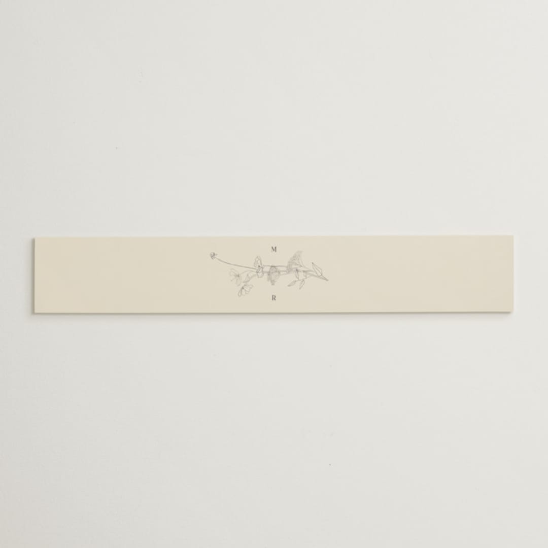 "floral stamp" - Belly Bands in Ivory by Baumbirdy - Assembled with Invitation
