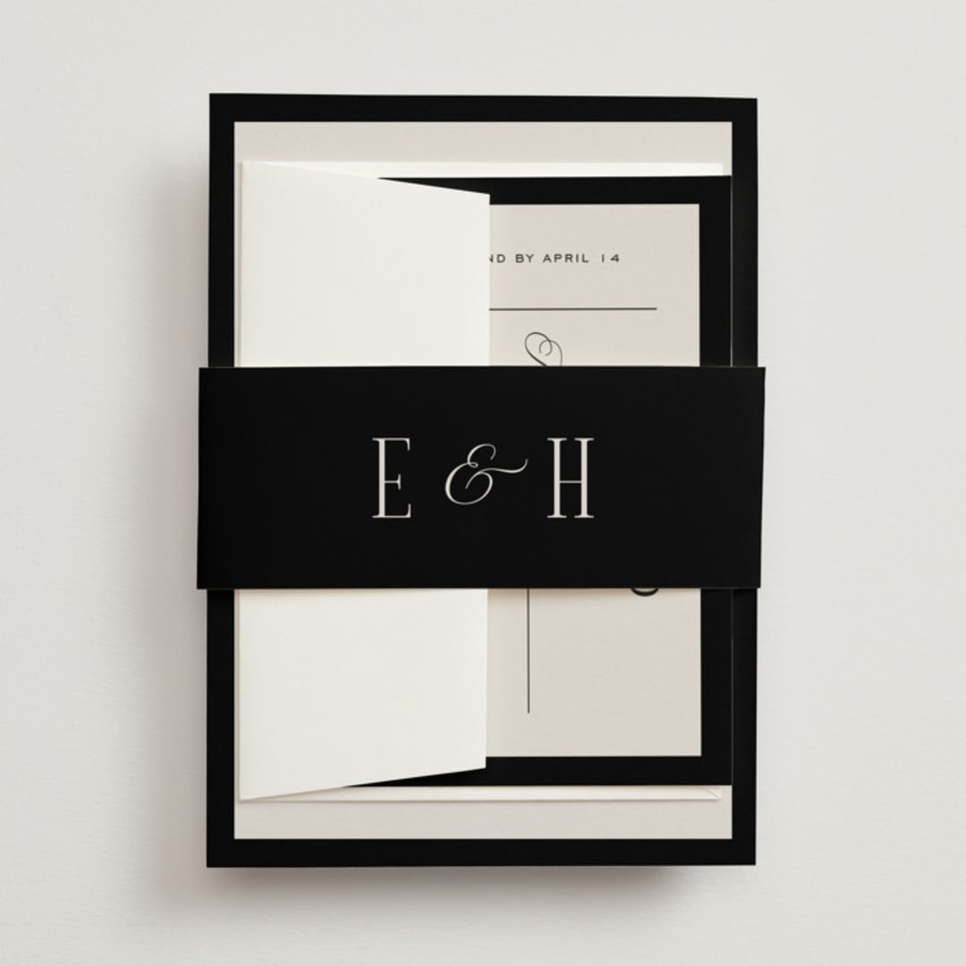 "Threaded" - Belly Bands in Suit by Pixel and Hank - Front