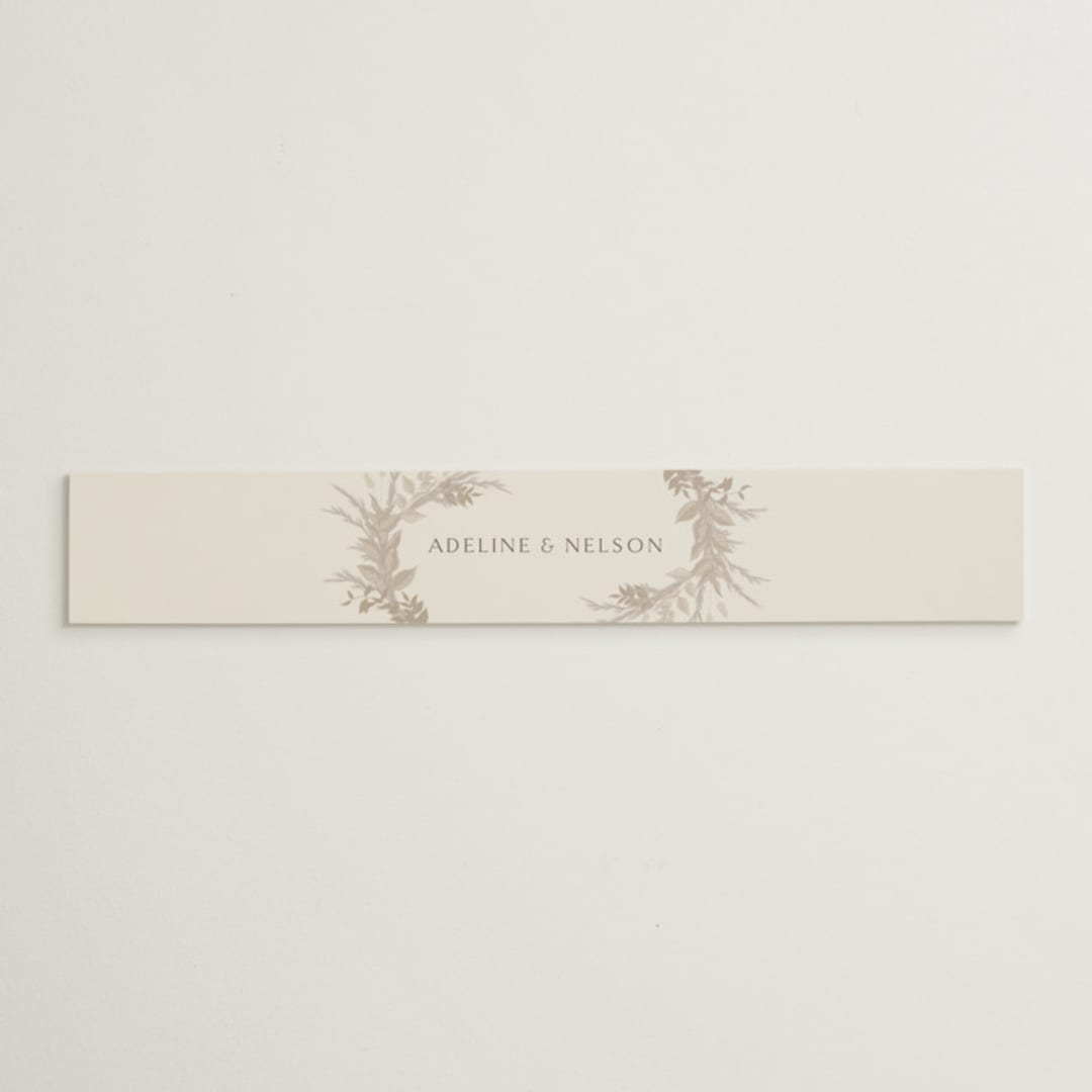 "Preserved Fall Botanicals" - Belly Bands in Linen by Erin Deegan - Assembled with Invitation