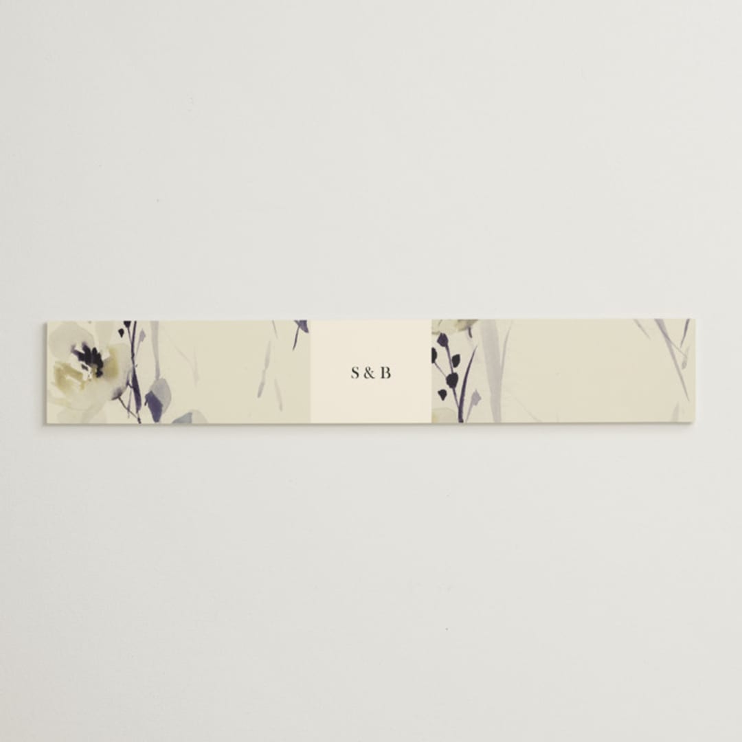 "Linen and Cloth" - Belly Bands in Almond by Peony Rose Design - Assembled with Invitation