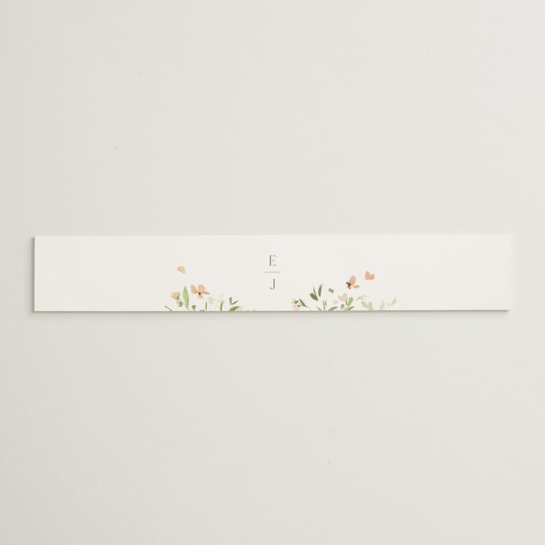 "Brynn" - Belly Bands in Toffee by Everett Paper Goods - Assembled with Invitation