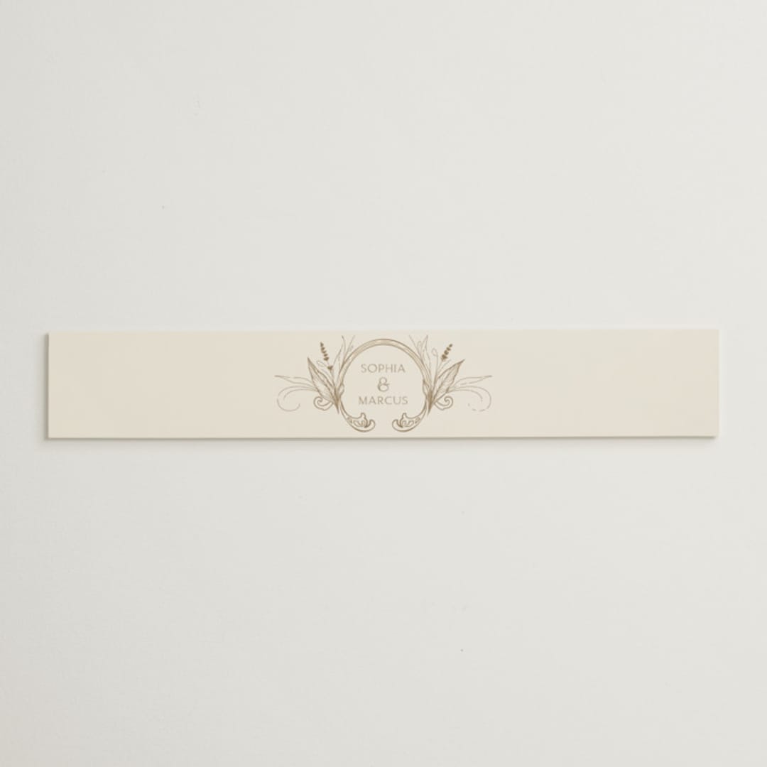 "Charming" - Belly Bands in Almond by GeekInk Design - Assembled with Invitation