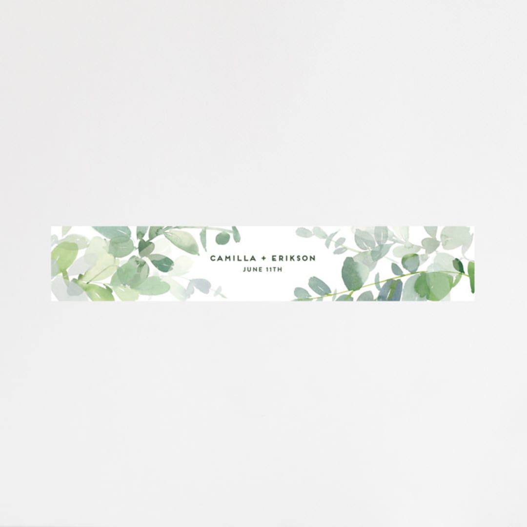 "Soft Eucalyptus" - Belly Bands in Garden by Yao Cheng Design - Assembled with Invitation