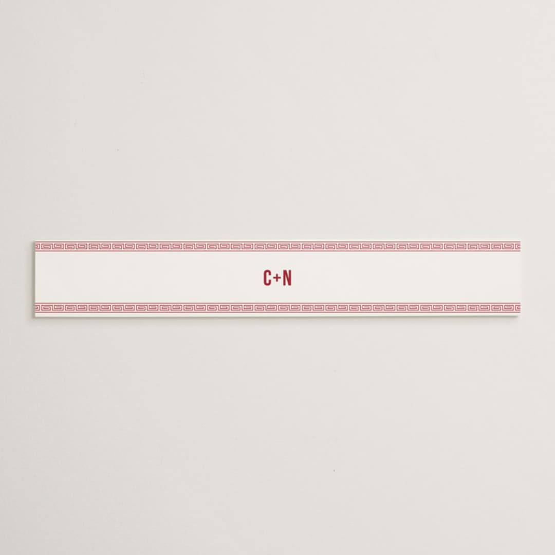 "Double Happiness Seal" - Belly Bands in Carmine by Lori James - Assembled with Invitation