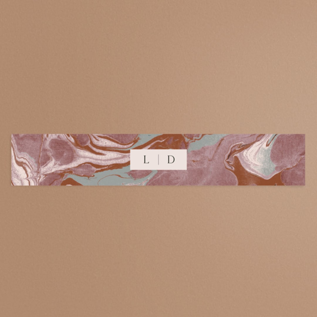 "Jasper" - Belly Bands in Sandstone by Everett Paper Goods - Assembled with Invitation