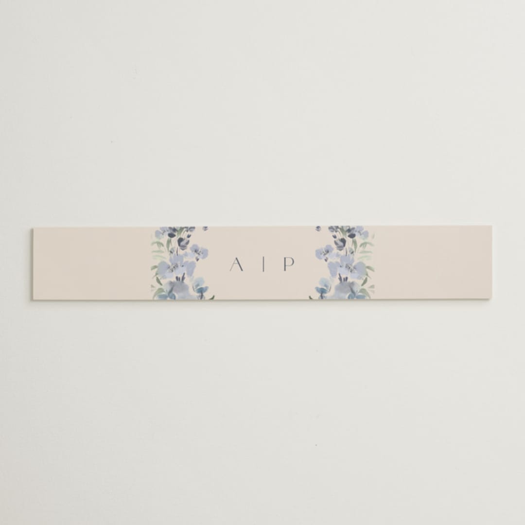 "Wildflower Wreath" - Belly Bands in Sky by Grace Kreinbrink - Assembled with Invitation