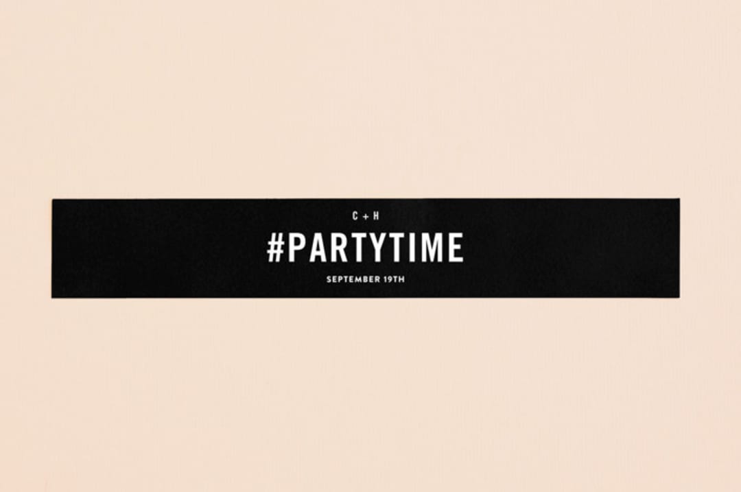 "Open Bar" - Belly Bands in Tuxedo by Jennifer Lew - Assembled with Invitation