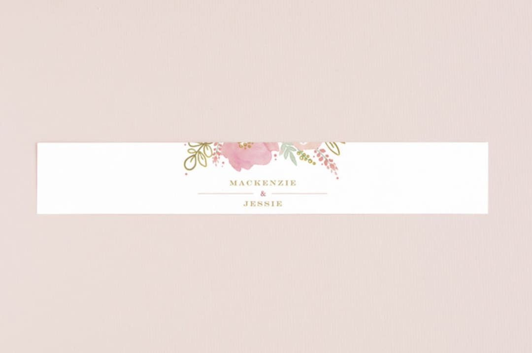 "Floral Vignette" - Belly Bands in Brass by Kristen Smith - Assembled with Invitation