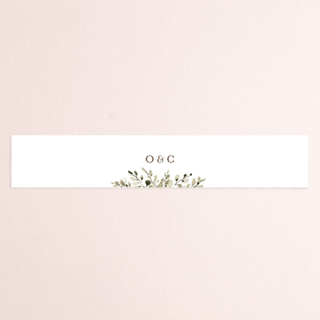 "Wedding Fields" - Belly Bands in Fern by Chris Griffith - Assembled with Invitation