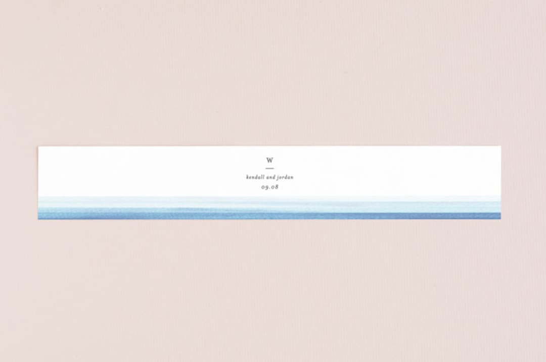 "Watercolour Stripe" - Belly Bands in Azure by Bethan - Assembled with Invitation