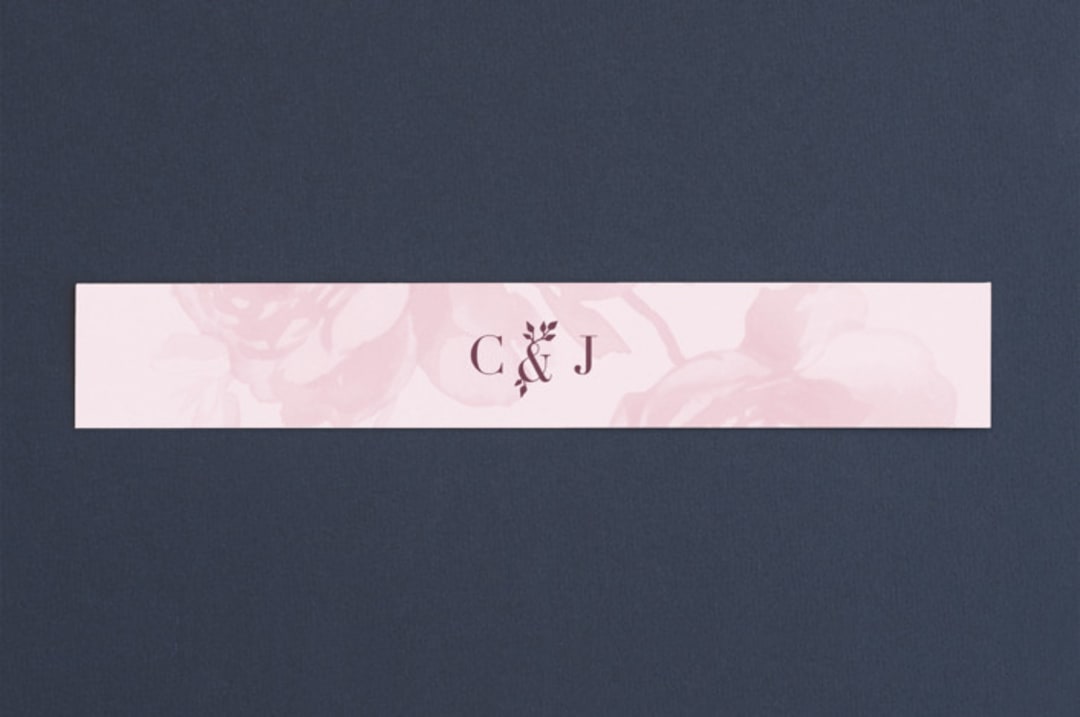"Centifolia Rose" - Belly Bands in Velvet by kelli hall - Assembled with Invitation