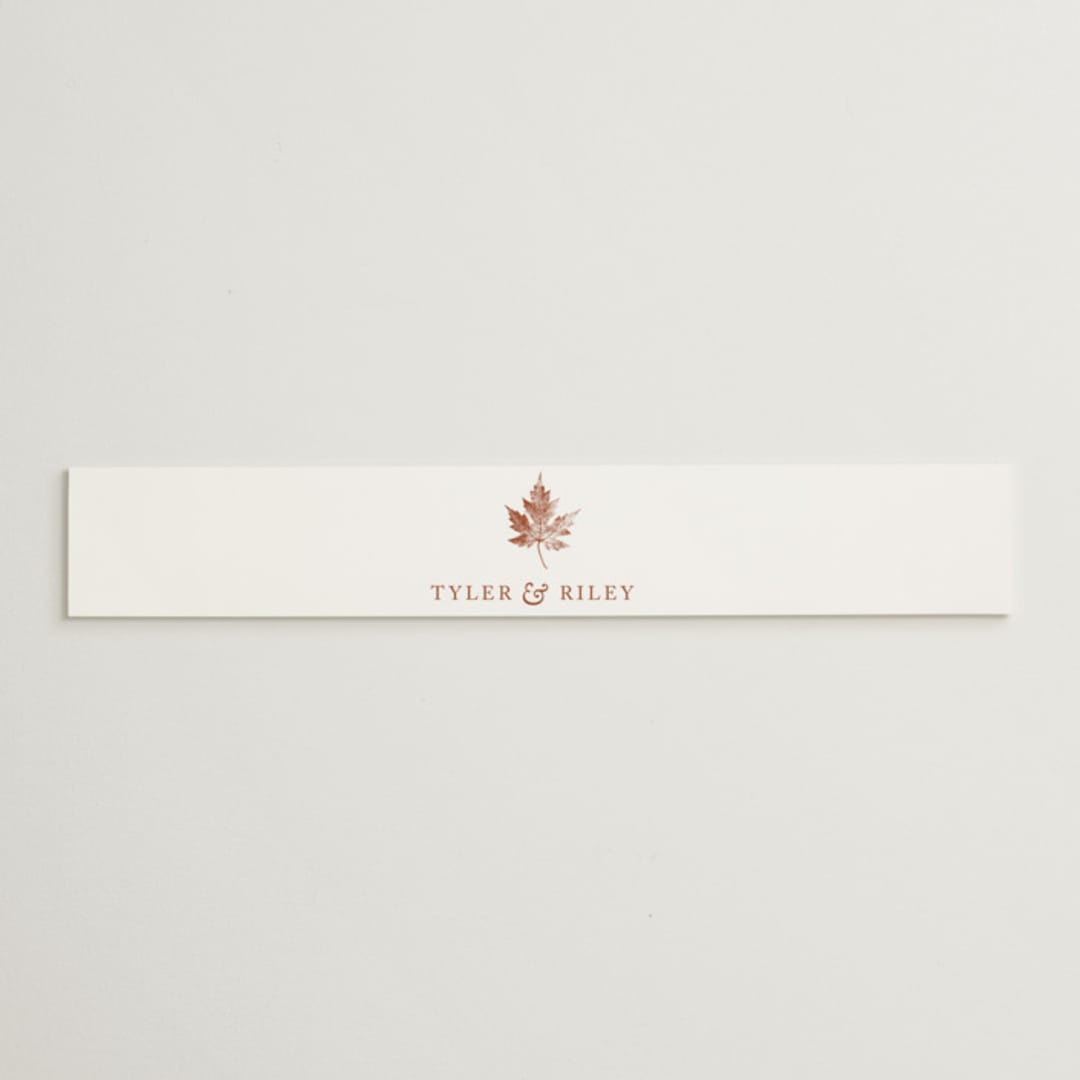 "Leaf Print" - Belly Bands in Rust by Katharine Watson - Assembled with Invitation