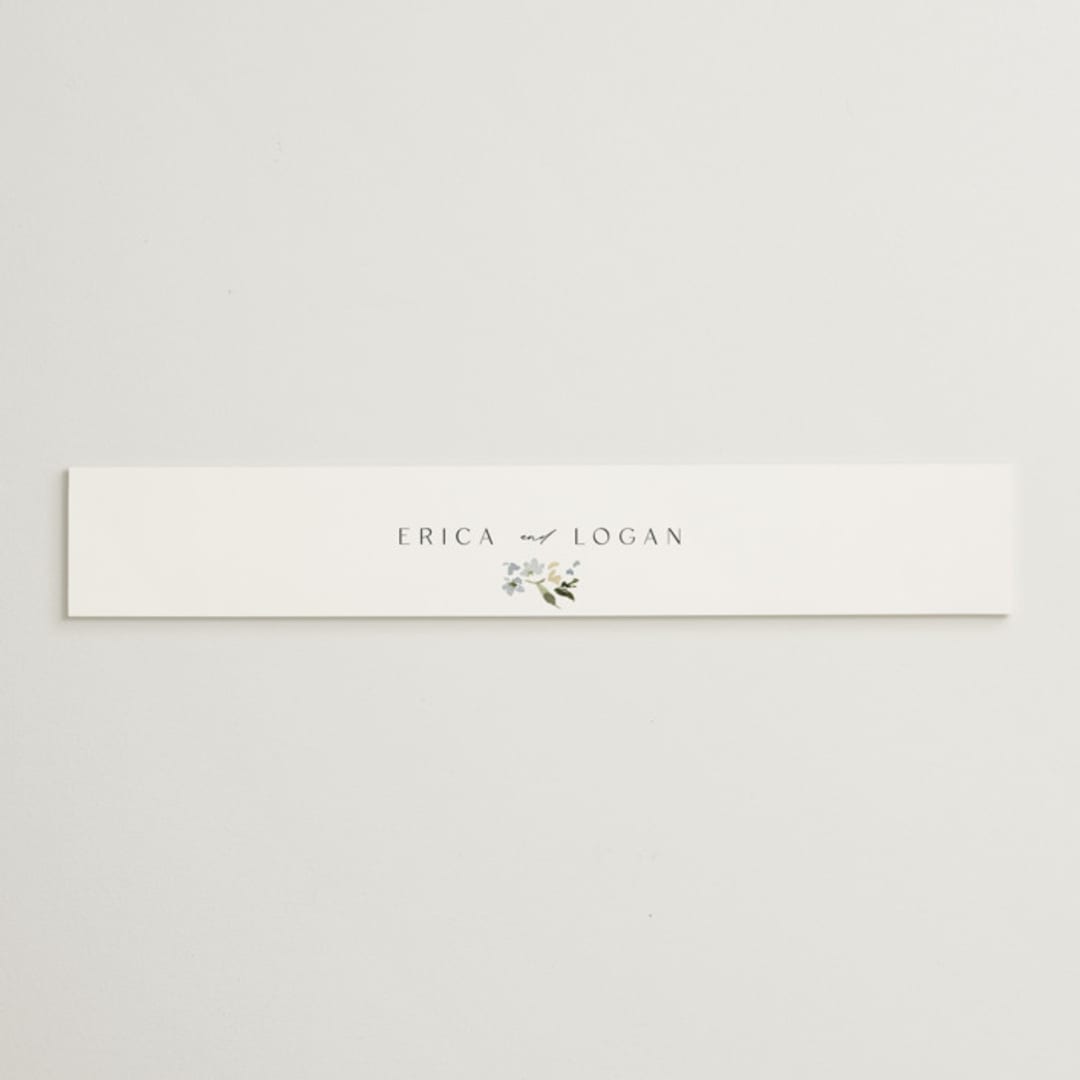 "Fleur" - Belly Bands in Lily by Everett Paper Goods - Assembled with Invitation
