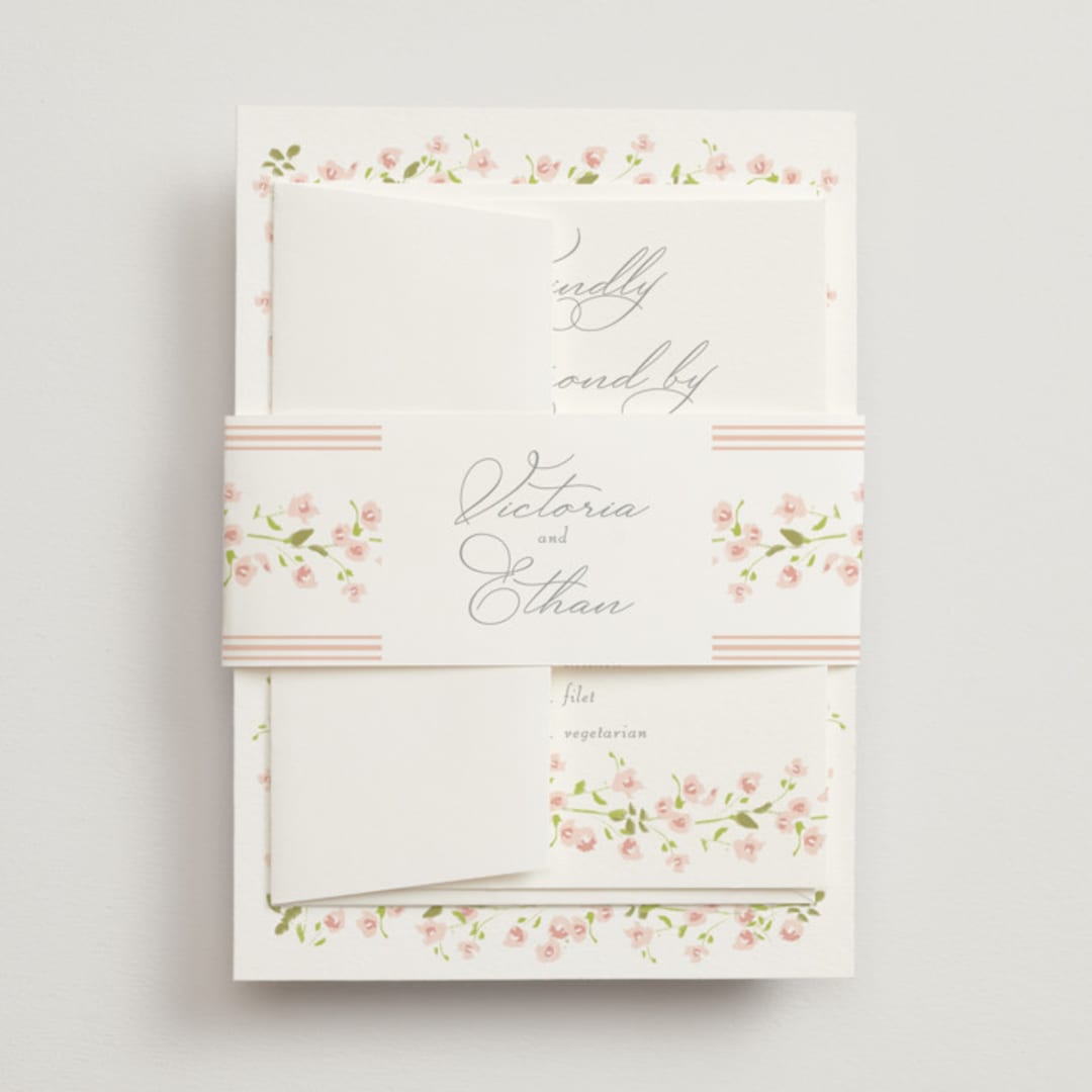 "Rosebud" - Belly Bands in Peony by Baumbirdy - Front