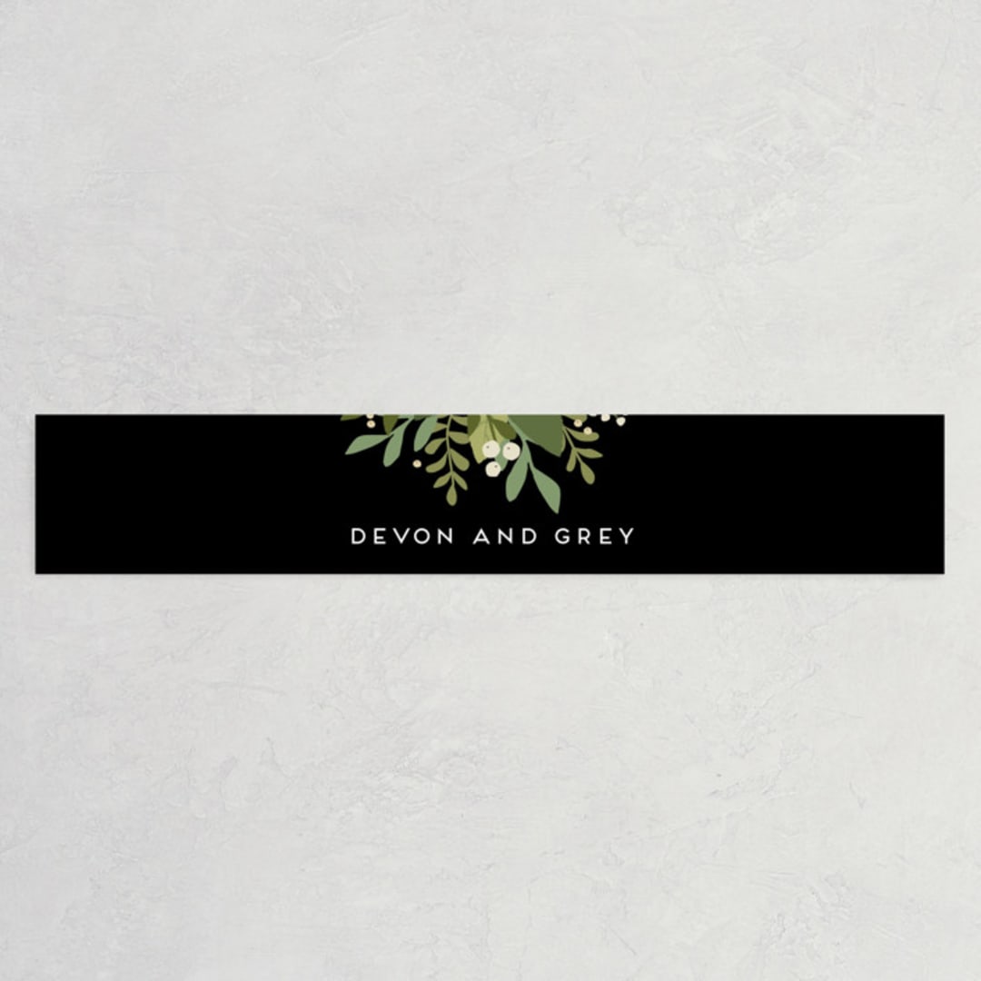 "Laurel of Greens" - Belly Bands in Midnight by Jennifer Wick - Assembled with Invitation