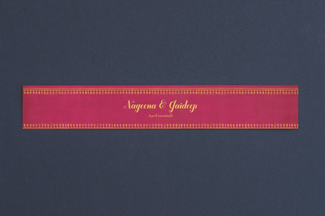"Anand Karaj" - Belly Bands in Coral by Ann Gardner - Assembled with Invitation