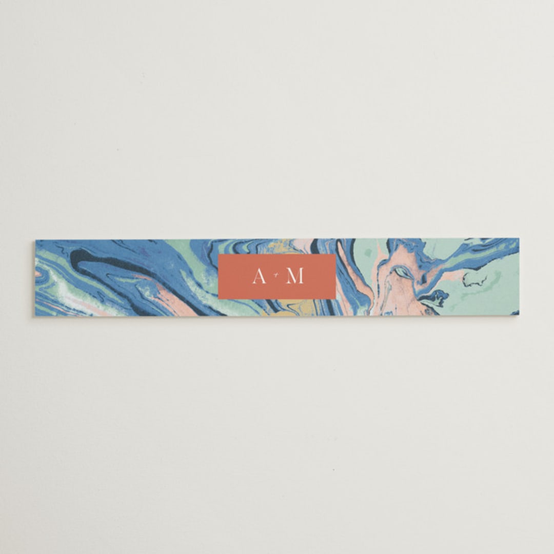 "Mod Marble" - Belly Bands in Maraschino by A Real Peach Studio - Assembled with Invitation