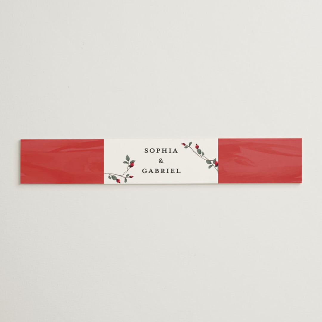 "Peonies Forever" - Belly Bands in Coral by Susan Moyal - Assembled with Invitation